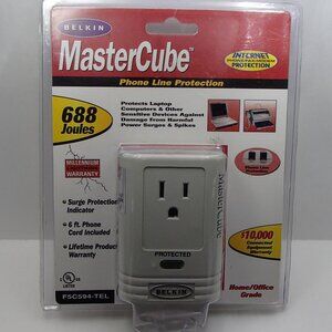 Belkin Master Cube Phone Line Protection Home/Office Grade 688 Joules F5C594
